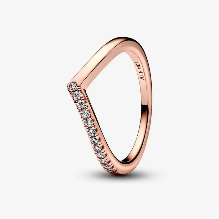 Stackable Rings Women Pandora Online Timeless Wish Half Sparkling Ring Rose Gold Plated