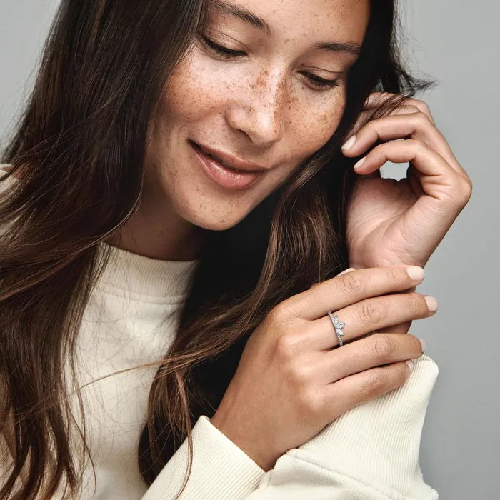 Stackable Rings Women Pandora Sparkling Herbarium Cluster Ring Sterling Silver