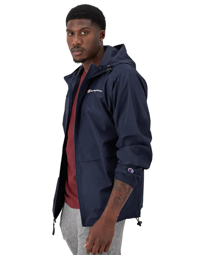 Stadium FullZip Jacket Script Logo Navy Men Champion Jackets