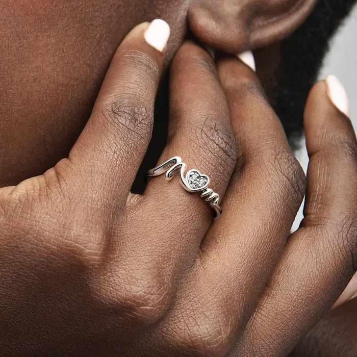 Statement Rings Women Pandora Mum Pav Heart Ring