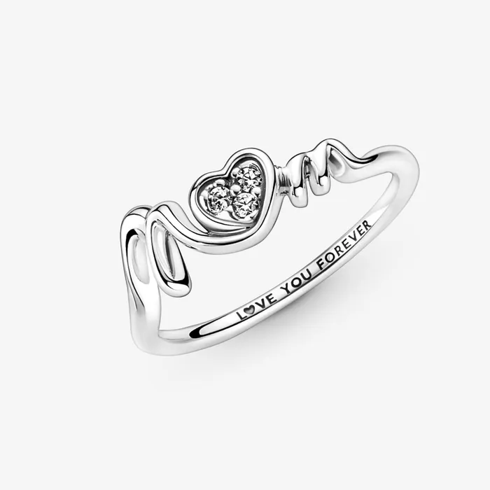 Statement Rings Women Pandora Mum Pav Heart Ring