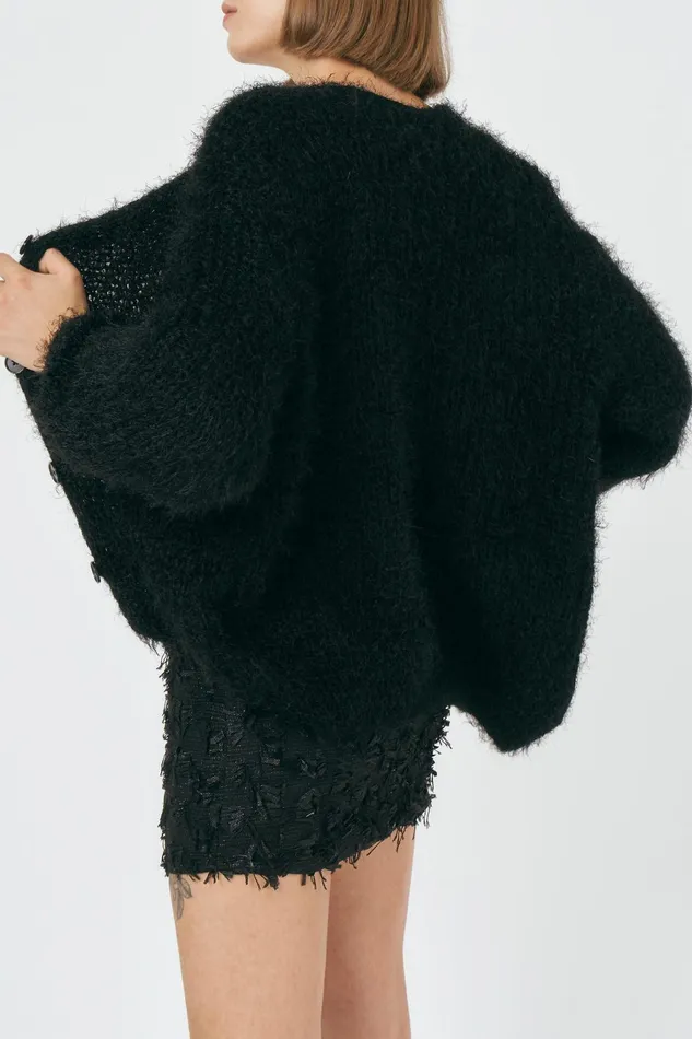 Storets Adalee Fuzzy Carid Jacket Women Sweaters and Knitwears