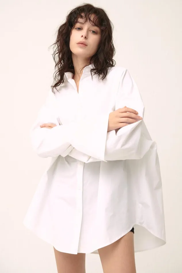 Storets Ariana Oversized Fit Shirt Women Shirts and Blouses