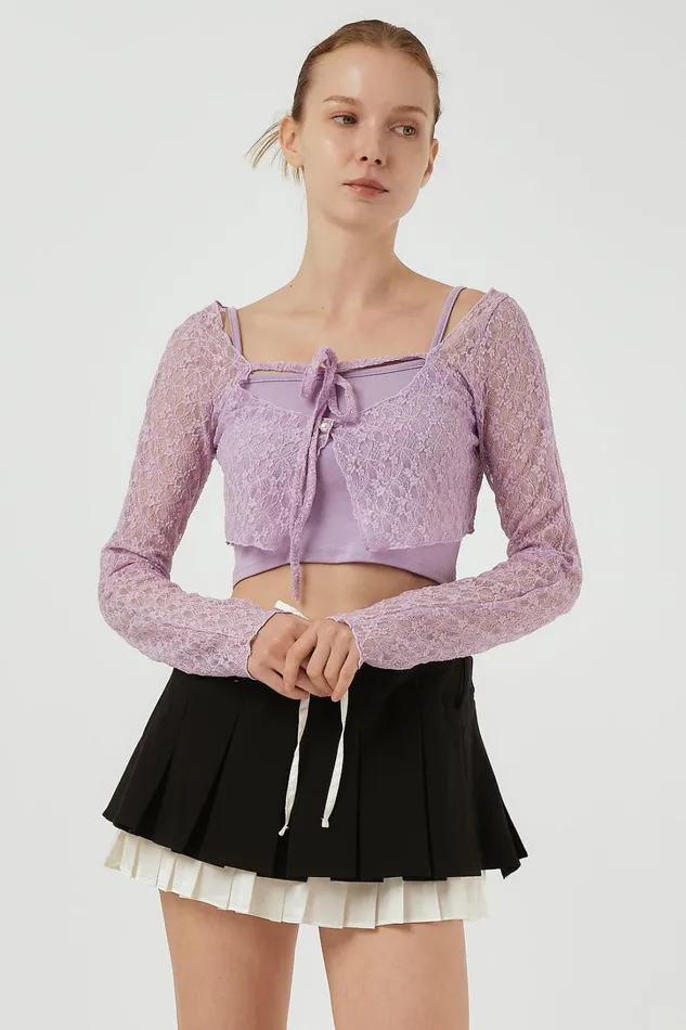 Storets Ava Top and Cardi Set Women Jackets and Coats Storets Ava Top and Cardi Set Women Jackets and Coats