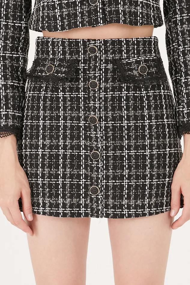 Storets Ayla Tweed Skort WLace Inset Women Skirts