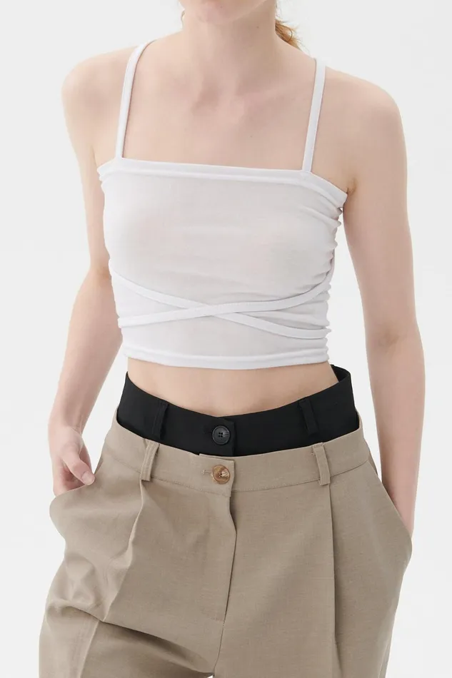 Storets Billie Strap Tube Top Women Tops Storets Billie Strap Tube Top Women Tops