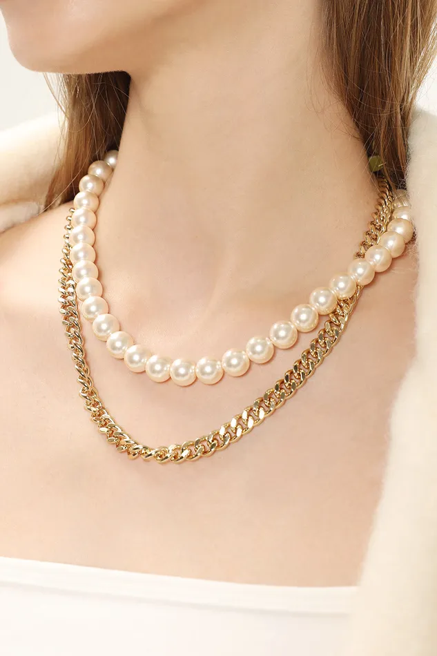 Storets Classic Faux Pearl Necklace Women Jewelry