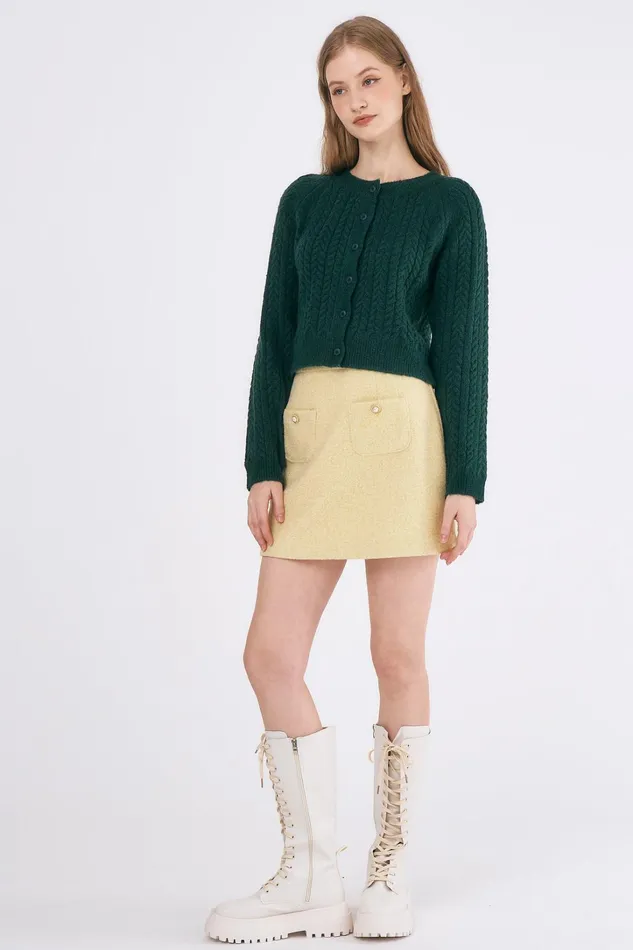 Storets Ellie Cable Knitted Cardigan Women Cardigan