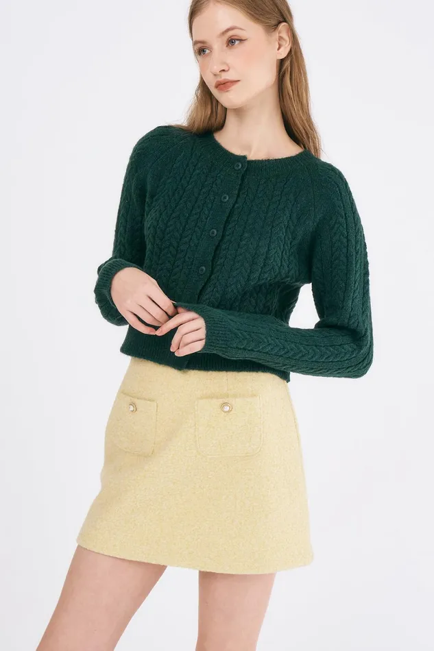 Storets Ellie Cable Knitted Cardigan Women Cardigan
