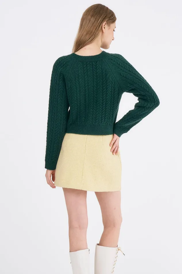 Storets Ellie Cable Knitted Cardigan Women Cardigan