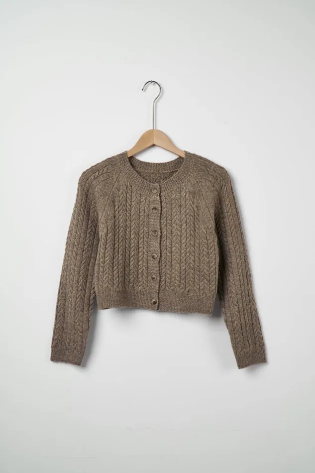 Storets Ellie Cable Knitted Cardigan Women Cardigan
