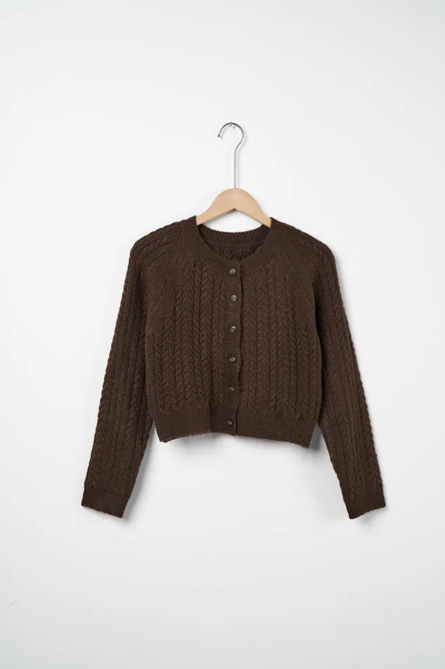 Storets Ellie Cable Knitted Cardigan Women Cardigan