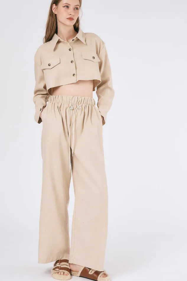 Storets Emery Cord Cropped JacketShirt Women Shirts and Blouses Storets Emery Cord Cropped JacketShirt Women Shirts and Blouses