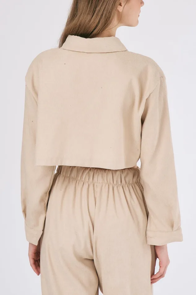 Storets Emery Cord Cropped JacketShirt Women Shirts and Blouses Storets Emery Cord Cropped JacketShirt Women Shirts and Blouses