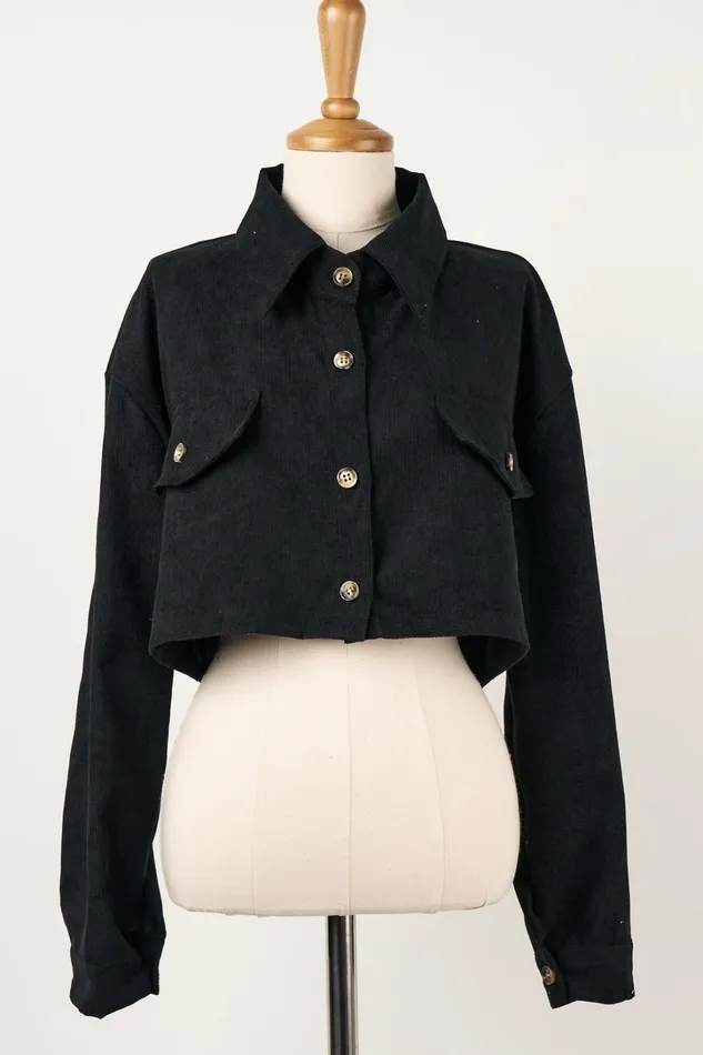 Storets Emery Cord Cropped JacketShirt Women Shirts and Blouses Storets Emery Cord Cropped JacketShirt Women Shirts and Blouses