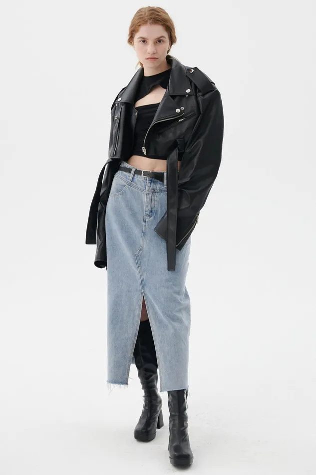 Storets Emma Cropped Rider Jacket Women Jackets and Coats Storets Emma Cropped Rider Jacket Women Jackets and Coats