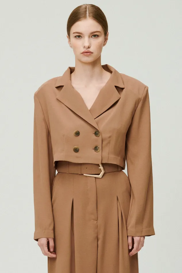 Storets Eva Double Breasted Padded Jacket Women Blazer