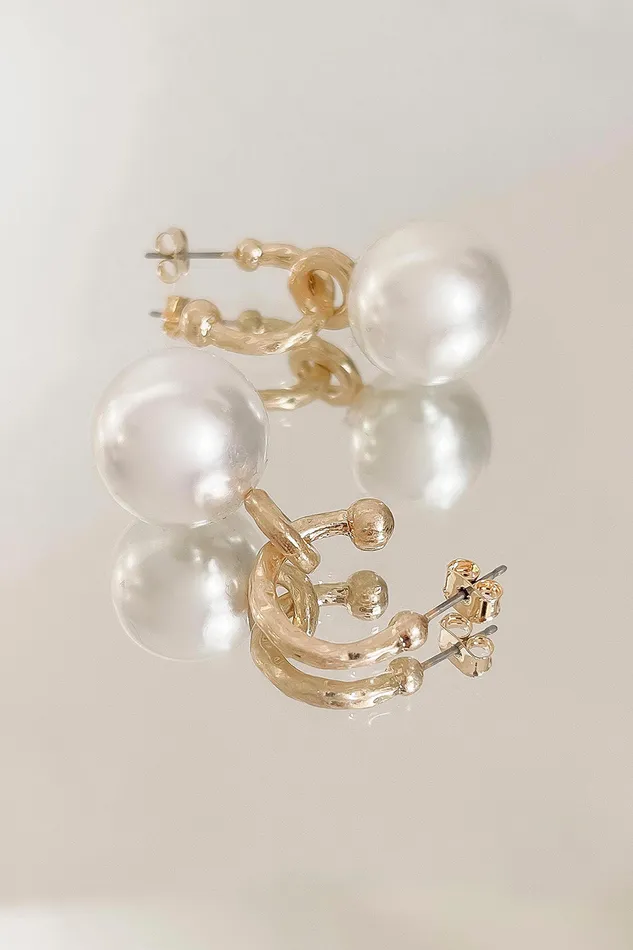 Storets Faux Pearl Ringering Earrings Women Jewelry