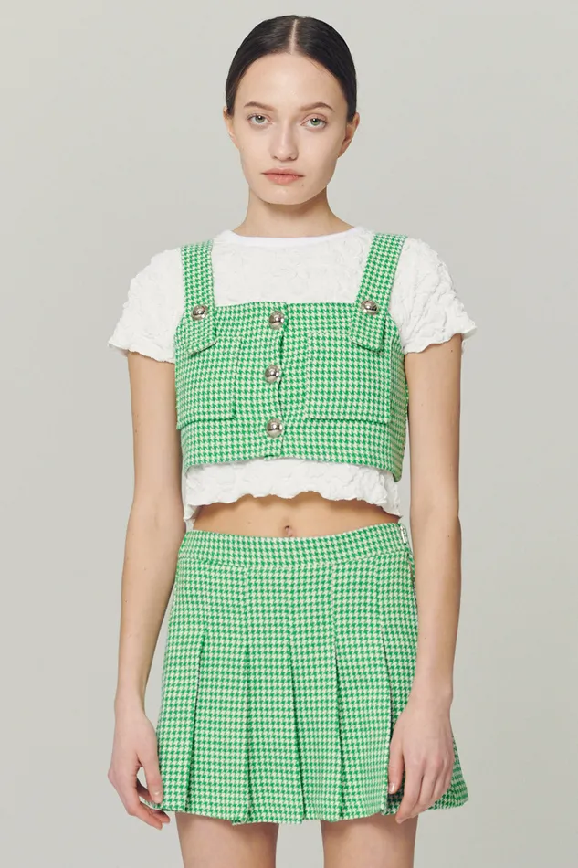 Storets Haley Buttoned Crop Top Women Tops Storets Haley Buttoned Crop Top Women Tops