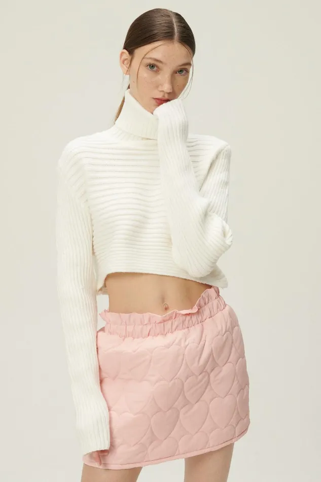 Storets Hannah High Neck Ribbed Sweater Women Sweaters and Knitwears