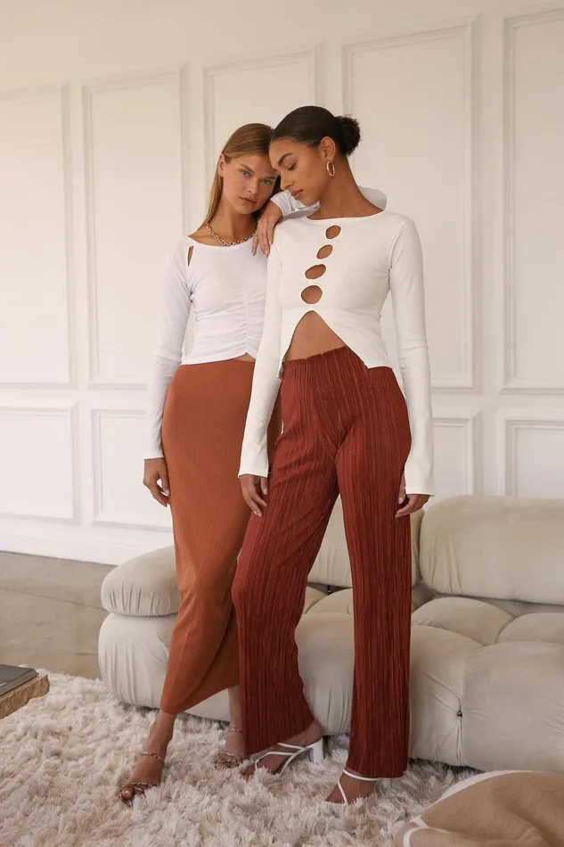 Storets Jade Ribbed Skirt WString Women Sweaters and Knitwears