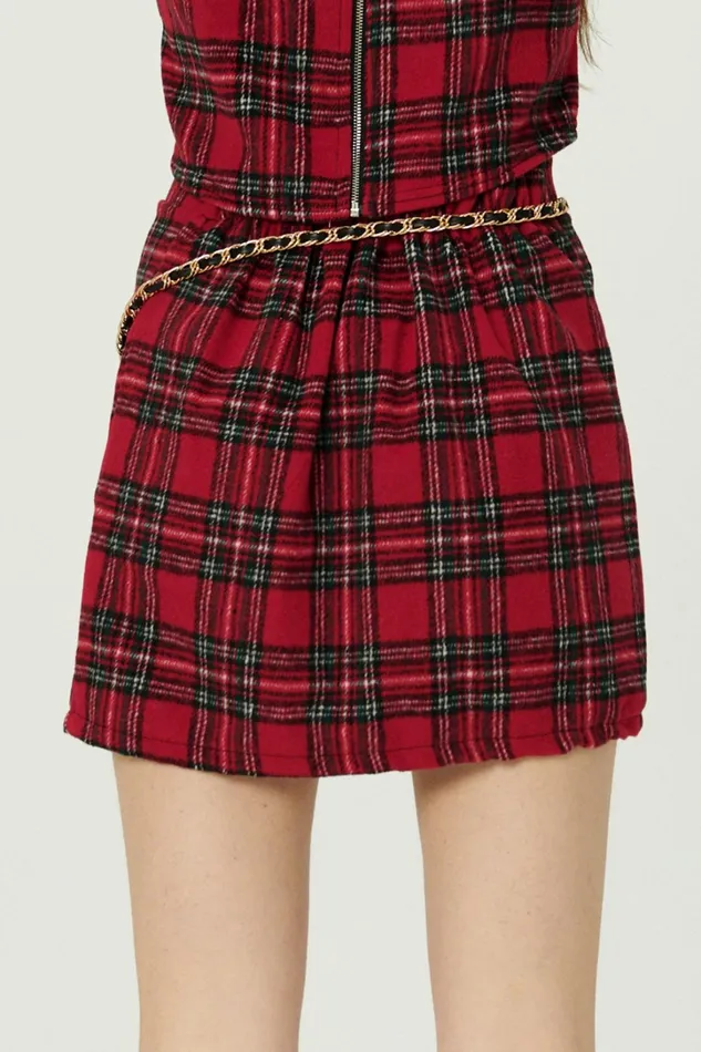 Storets Jasper Mini Skirt In Plaid Women Skirts