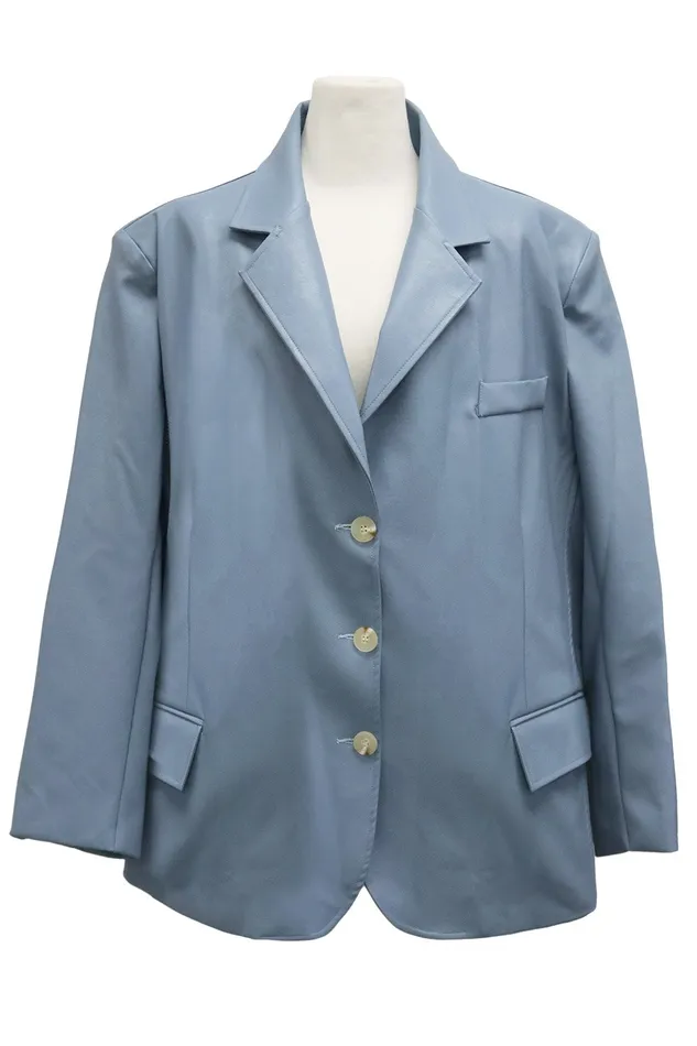 Storets Joan Faux Leather Oversized Blazer Women Blazer