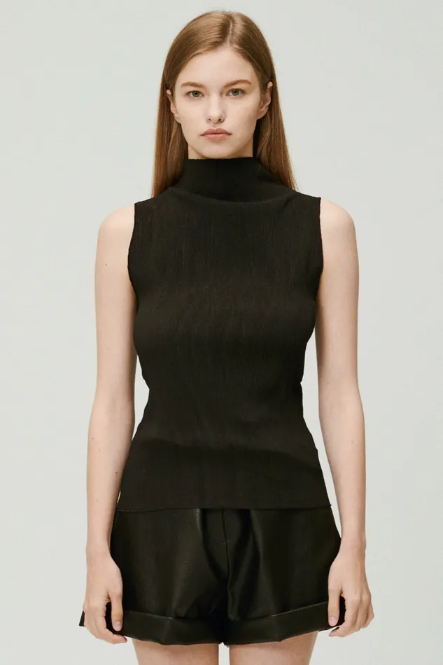 Storets Kathleen Sheer Plisse Top Women Tops