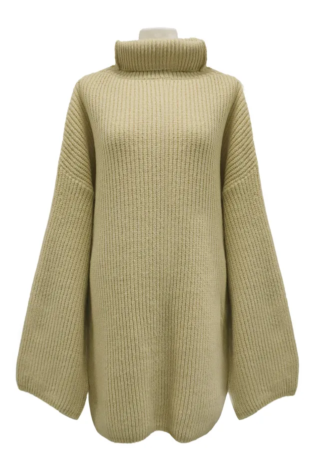 Storets Kinsley Turtle Neck Knit Dress Women Mini Dresses