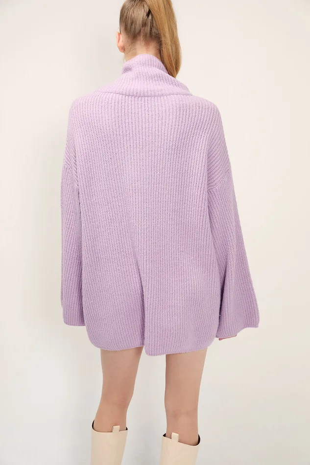 Storets Kinsley Turtle Neck Knit Dress Women Mini Dresses
