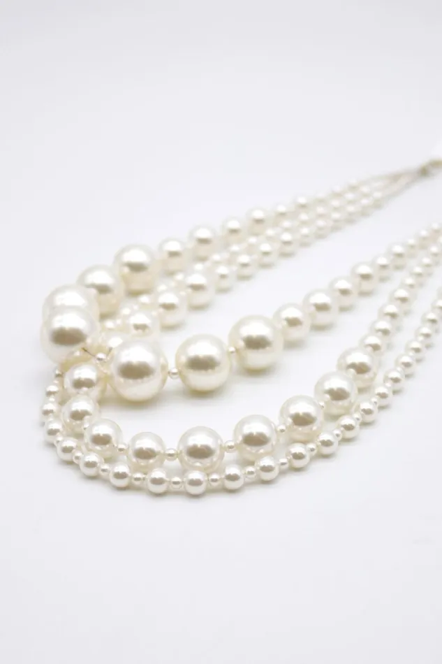 Storets Layered Faux Pearl Necklace Women Jewelry