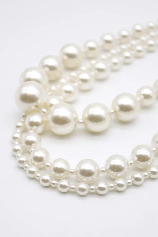 Storets Layered Faux Pearl Necklace Women Jewelry