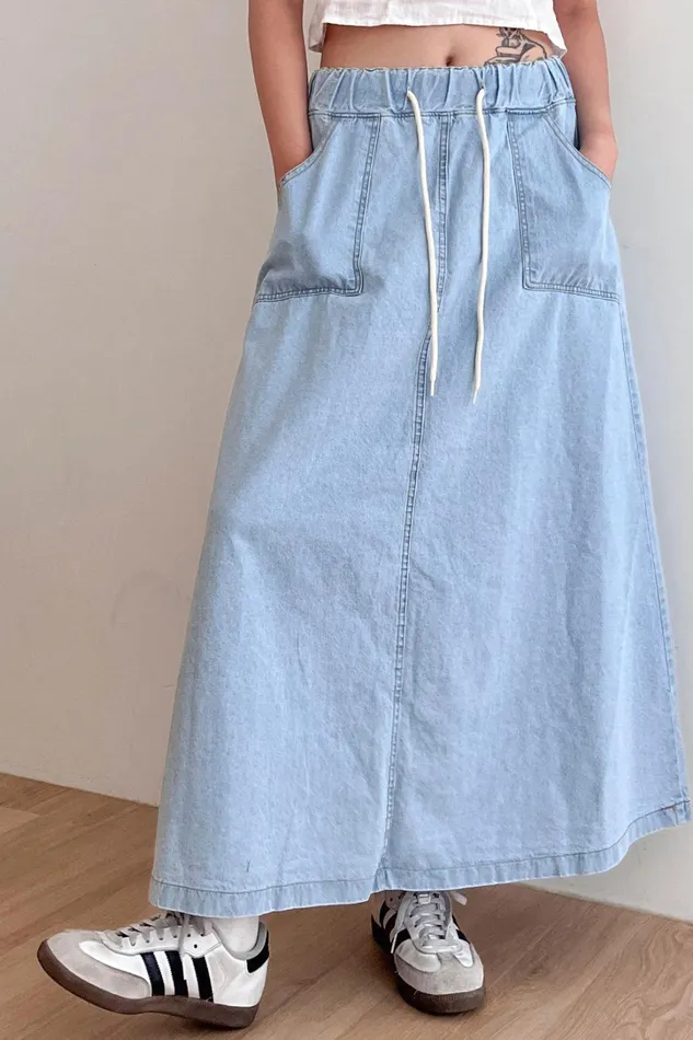 Storets Layla Maxi Denim Skirt Women Jeans Storets Layla Maxi Denim Skirt Women Jeans