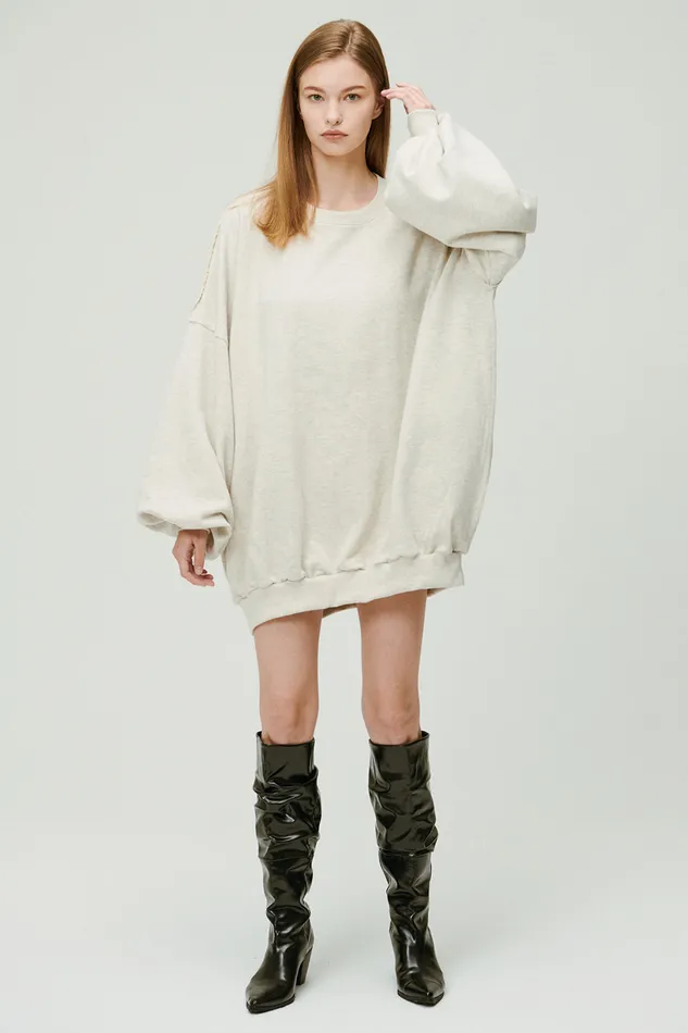 Storets Lexi Oversized SweatshirtDress Women Mini Dresses