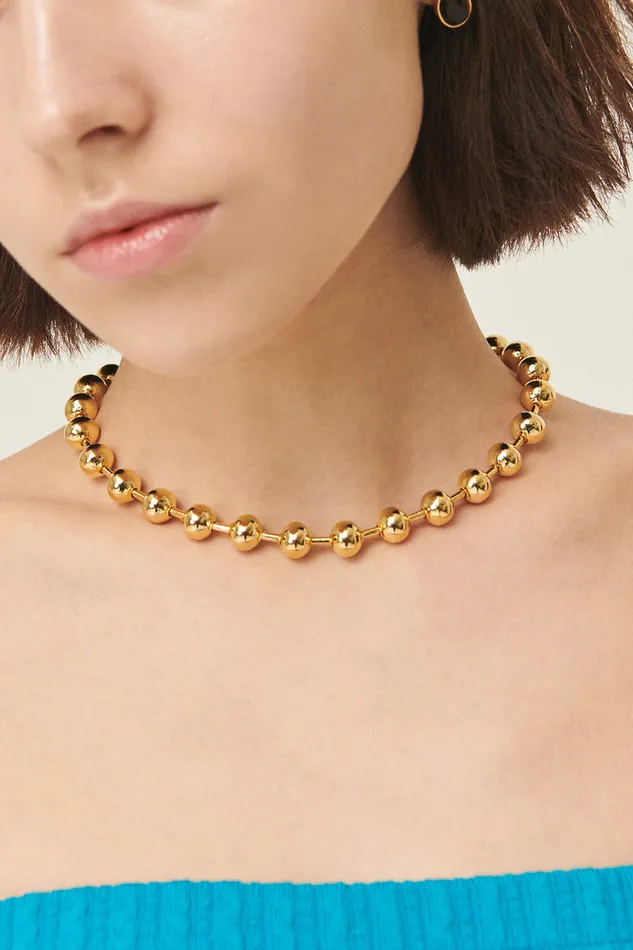 Storets Lorena Bold Ball Chain Necklace Women Jewelry