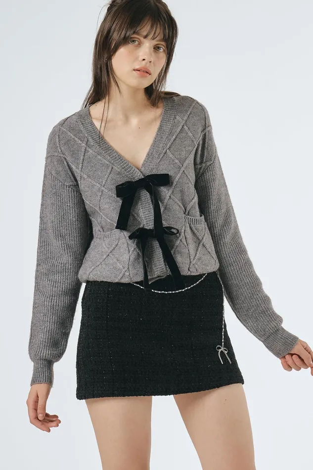 Storets Marley Sweater Jacket WBows Women Jackets and Coats