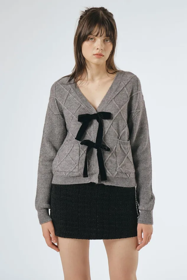 Storets Marley Sweater Jacket WBows Women Jackets and Coats Storets Marley Sweater Jacket WBows Women Jackets and Coats