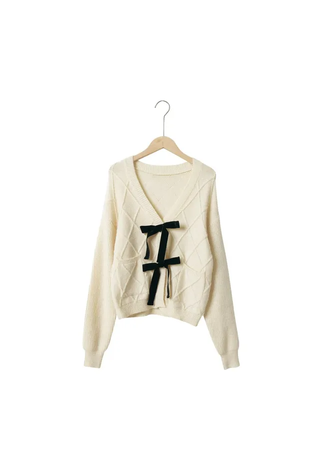 Storets Marley Sweater Jacket WBows Women Jackets and Coats Storets Marley Sweater Jacket WBows Women Jackets and Coats