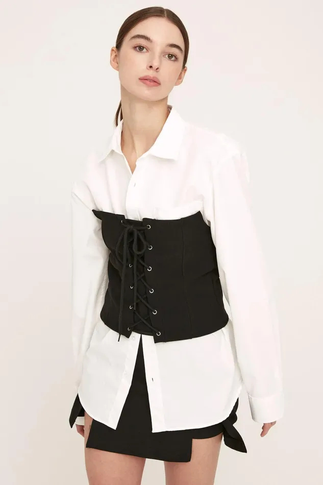 Storets Nadia Laceup Top Women Tops Storets Nadia Laceup Top Women Tops