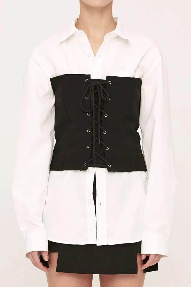 Storets Nadia Laceup Top Women Tops Storets Nadia Laceup Top Women Tops