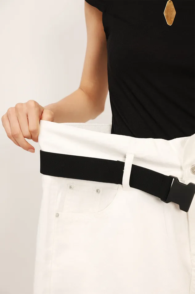 Storets Olive Paperbag Waist Belted Shorts Women Jeans