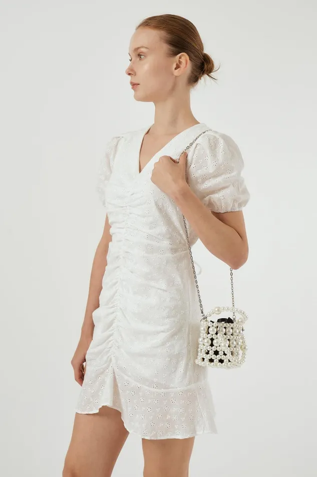 Storets Petite Faux Pearl Purse Women Bags