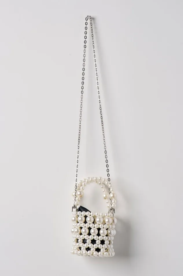 Storets Petite Faux Pearl Purse Women Bags