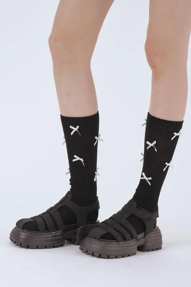 Storets Petite Ribbon Knee Socks Women Others Storets Petite Ribbon Knee Socks Women Others