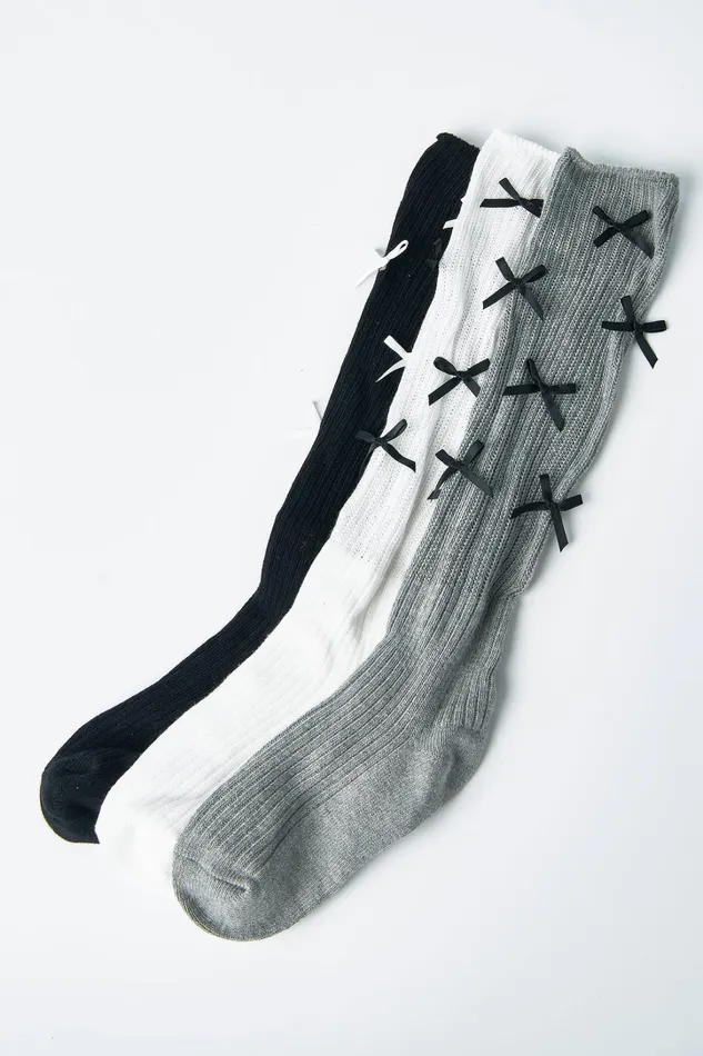 Storets Petite Ribbon Knee Socks Women Others Storets Petite Ribbon Knee Socks Women Others