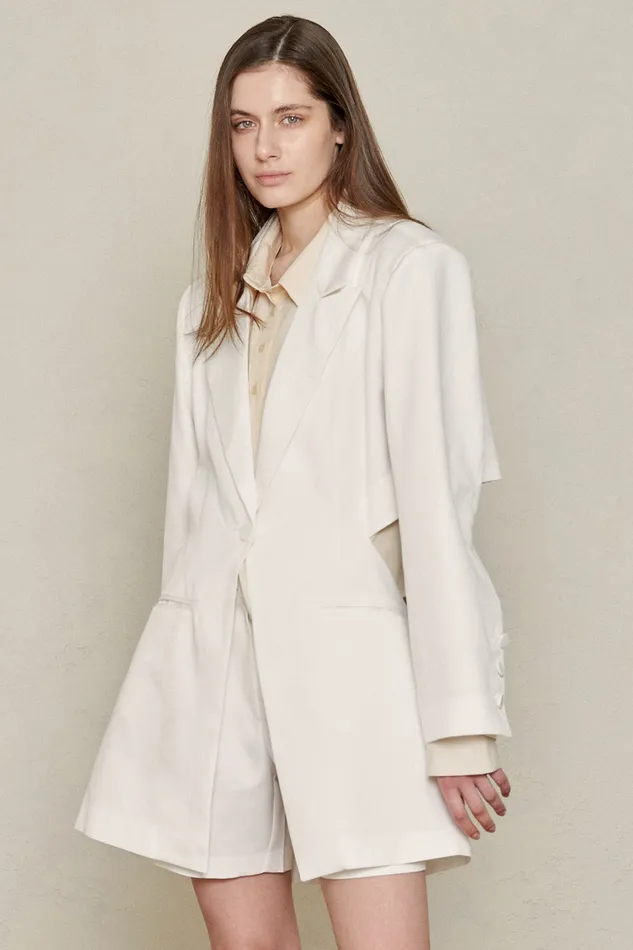 Storets Recycled Poly CutOut Blazer Women Blazer