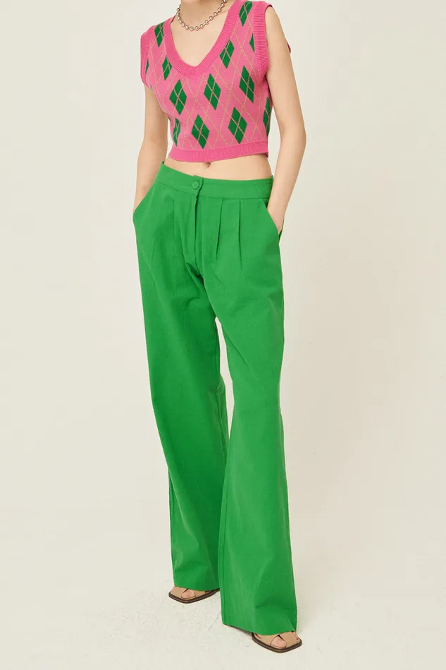 Storets Sabrina Pintucked Wide Pants Women Trousers
