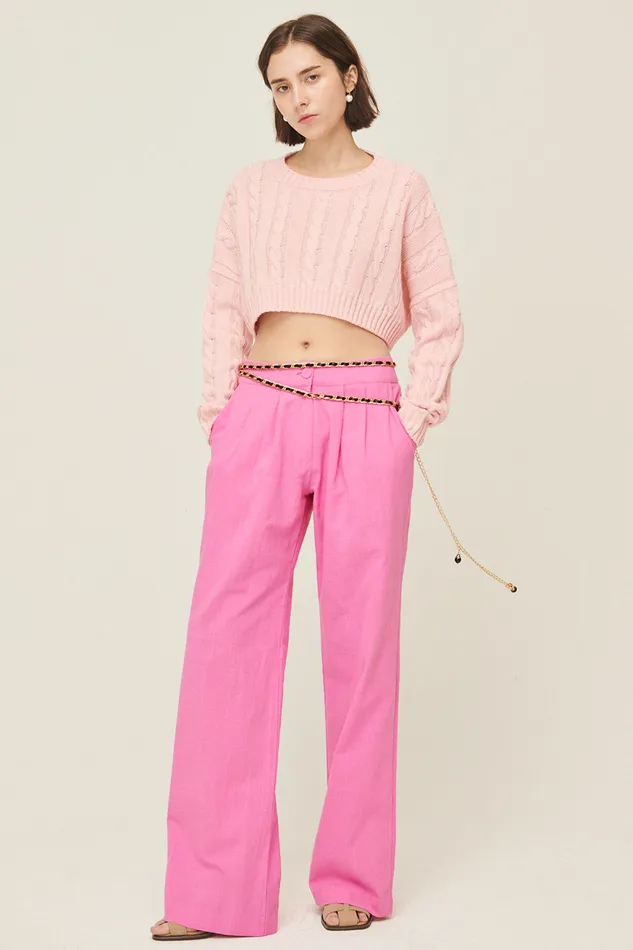 Storets Sabrina Pintucked Wide Pants Women Trousers