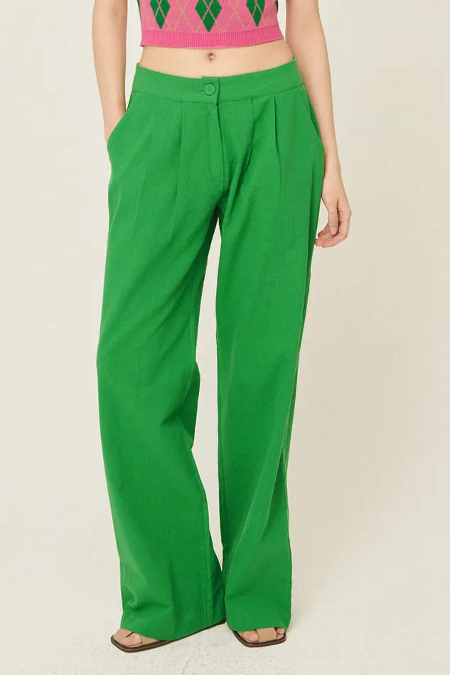 Storets Sabrina Pintucked Wide Pants Women Trousers