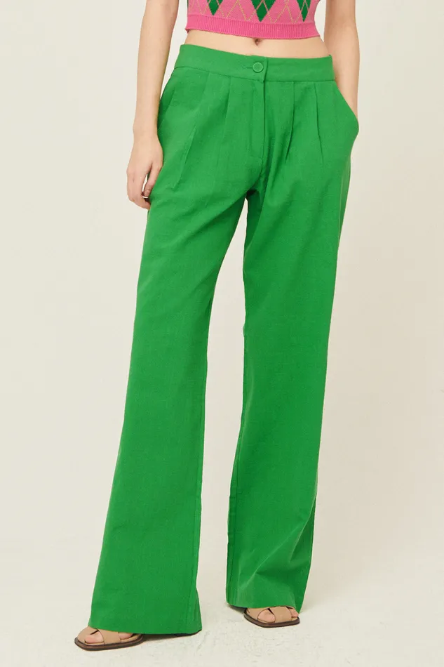 Storets Sabrina Pintucked Wide Pants Women Trousers